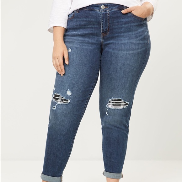 Lane Bryant Denim - Lane Bryant Destructed Boyfriend Jean NWT Size 26